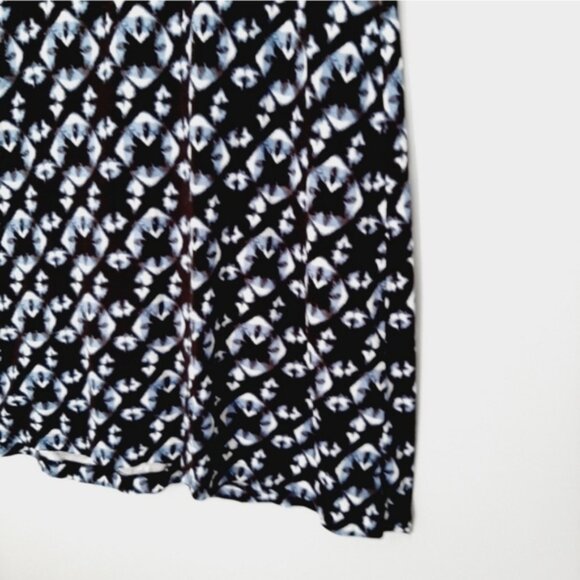 H&M New Tie-Dye Floral Print Summer Dress Blue & White Tank Top Straps Sz L - Picture 14 of 16